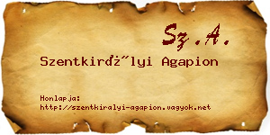 Szentkirályi Agapion névjegykártya